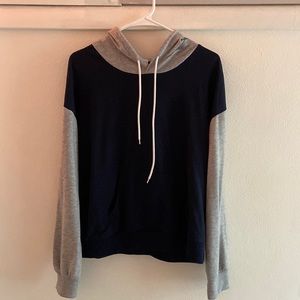 Multi-colored hoodie.